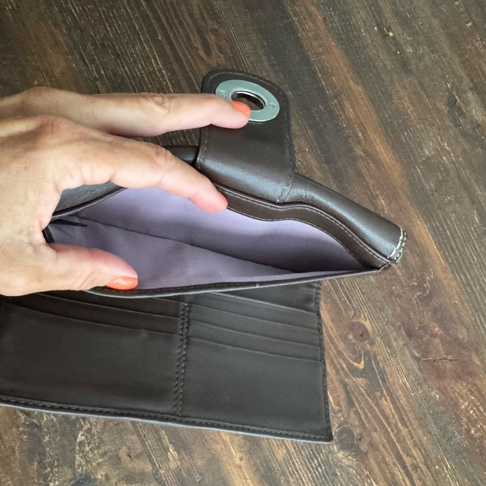 Vintage Coach Mahogany Turnlock Checkbook Cover and Wallet - Picture 11 of 12